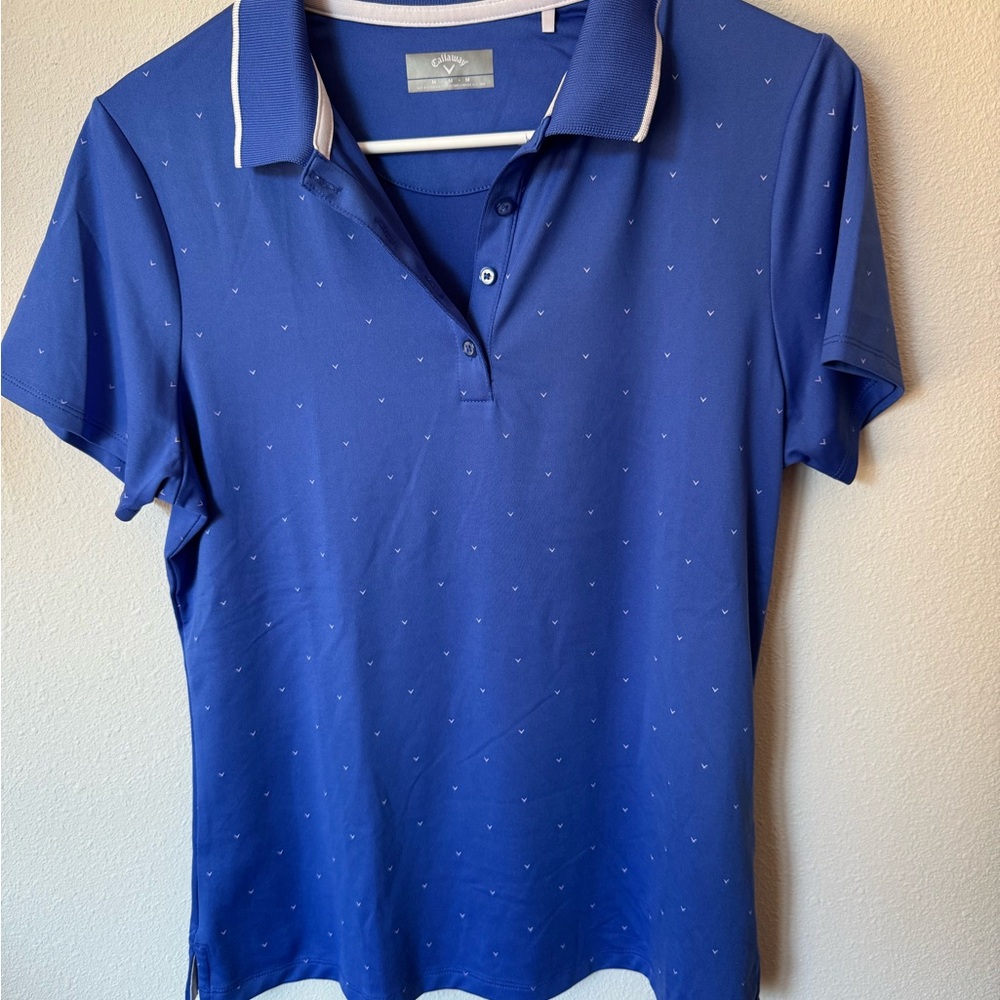Callaway Womens Chevron Polka Dot Print Polo - Never Worn